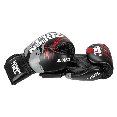 Перчатки для тайского бокса Green Hill JUMBO BGJ-2290 черно-серый