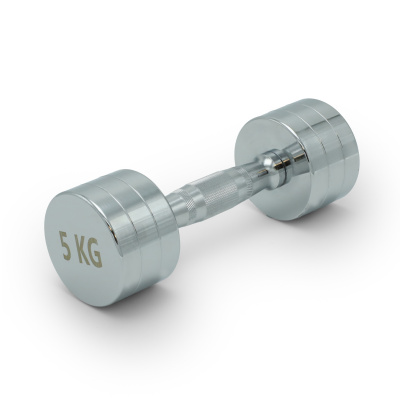 Гантель круглая хромированная 5 кг UnixFit PRO DBRND5PCEx2 2 шт