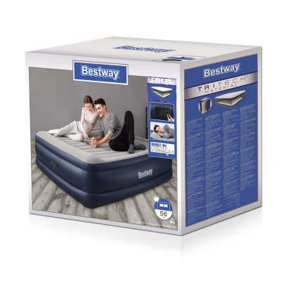 Надувная кровать Bestway Tritech Airbed 203х193х56см с подголовником 67692