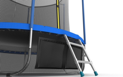 Батут с внутренней сеткой и лестницей EVO Jump Internal 10ft + нижняя сеть, синий (Sky)