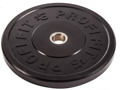 Диск для штанги каучуковый, черный, d51 10кг Profi-Fit