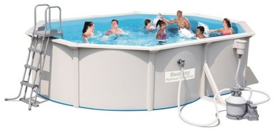 Каркасный бассейн овальный 500х360х120см+насос-фильтр Bestway Hydrium Oval Pool Set 56586