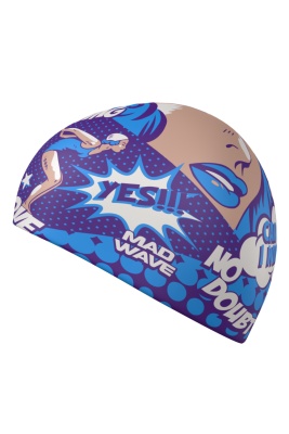 Силиконовая шапочка Mad Wave Pop-art M0554 22 0 04W синий