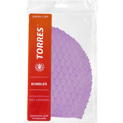 Шапочка для плавания Torres Bobbles, силикон SW-12204VL сиреневый