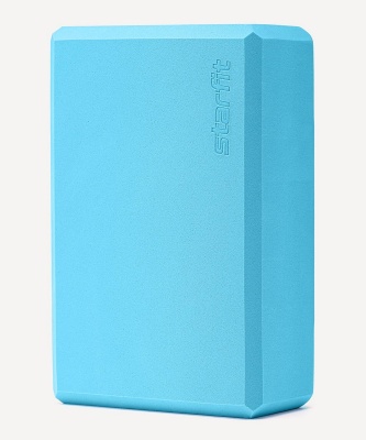 Блок для йоги EVA Star Fit YB-200 синий пастель