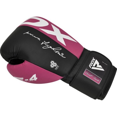 Перчатки тренировочные RDX BGR-F4P-8oz розовый\черный