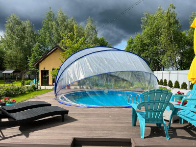 Круглый купольный тент павильон d500см Pool Tent для бассейнов и СПА PT500-B синий