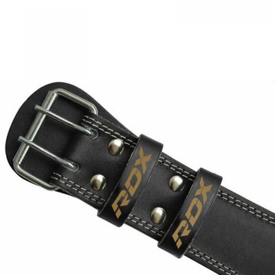 Пояс RDX 4" Leather WBS-4RB черный\золотой